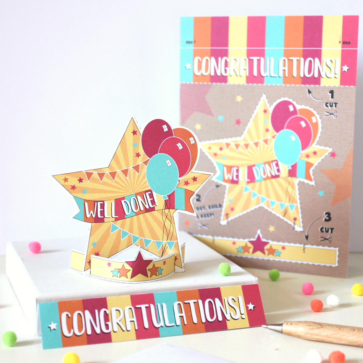 Congratulations Bright Star, Cut Out and Keep Cards
